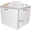 Pudełko na ciasto chrzest wesele komunia karton na tort opakowanie 34x34x25cm zestaw 10 sztuk